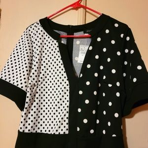 Ashley Stewart polka dot Maxi dress